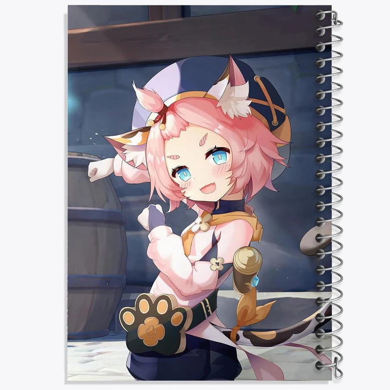 دفتر ژورنال نویسی 50 برگ خندالو مدل نقطه ای طرح بازی گنشین ایمپکت Genshin Impact کد 24552