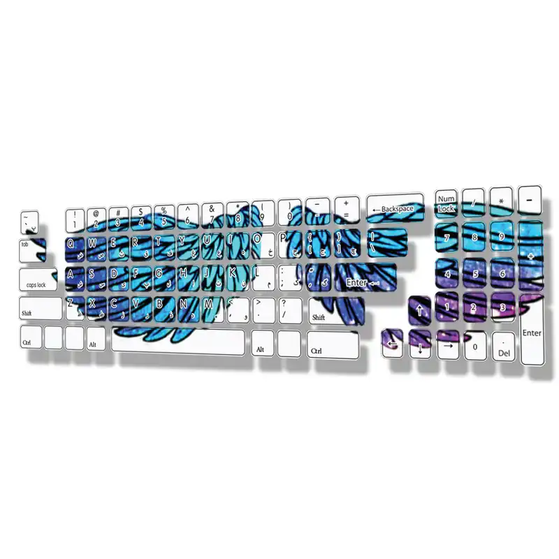 برچسب حروف فارسی کیبورد طرح بال فرشته کد 69