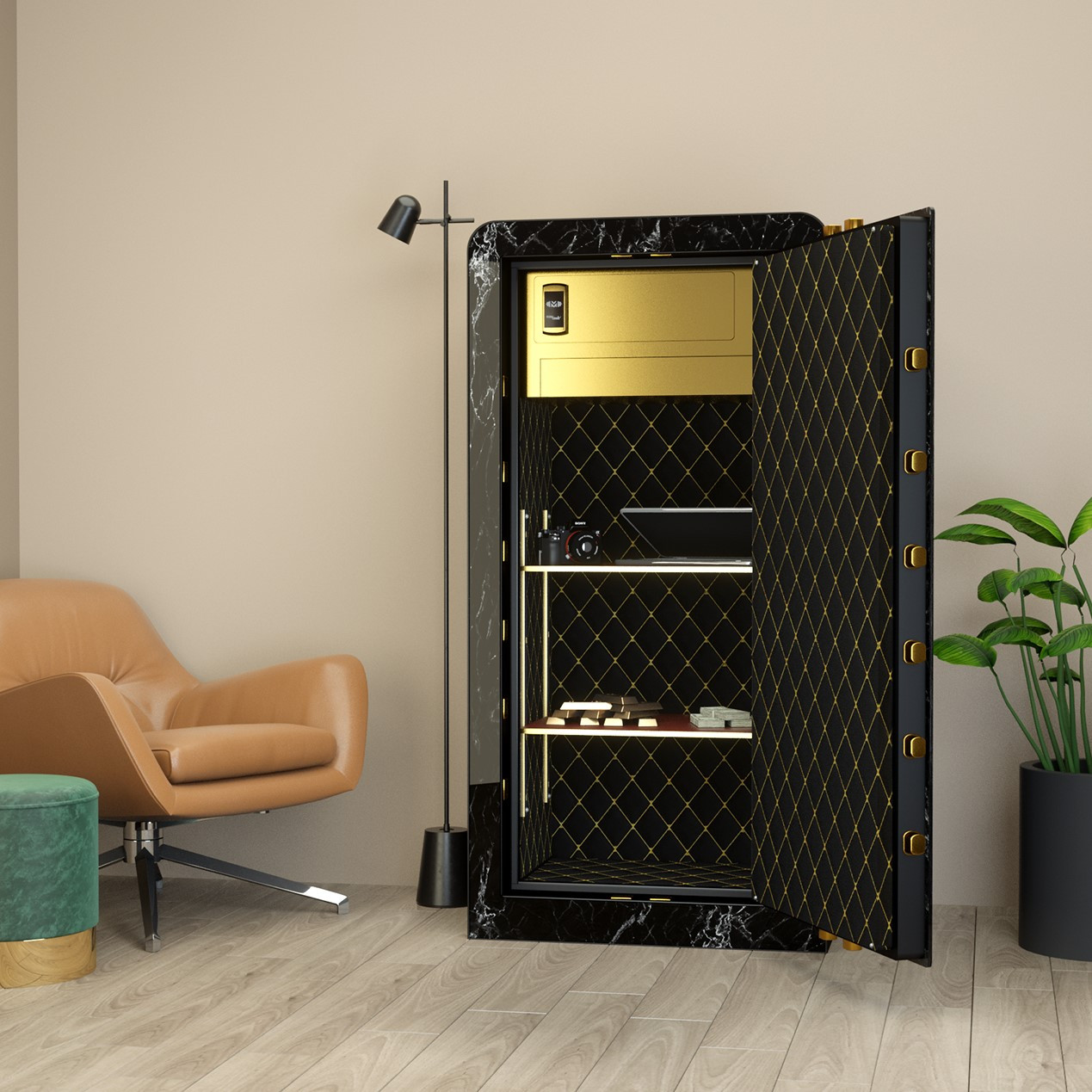 گاوصندوق الکترونیکی سدید مدل لاکچری PROMAX 1000