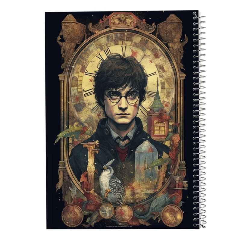 دفتر ژورنال نویسی 50 برگ مدوپد مدل نقطه ای طرح هری پاتر harrypotter کد DF10301