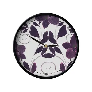 ساعت دیواری مدوپد طرح گل بنفشه مدل mod00193