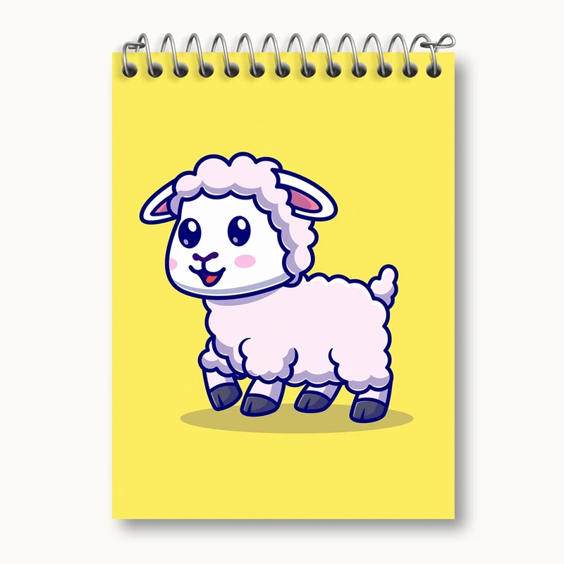 دفتر یادداشت 50 برگ خندالو مدل حیوانات بامزه گوسفند کد 29654