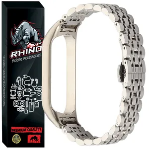 بند راینو مدل Mi4-7Bead مناسب برای ساعت هوشمند شیائومی Mi Band 3 / 4