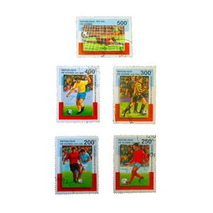  تمبر یادگاری طرح ورزشی مدل فوتبال کد var-901 مجموعه 5 عددی