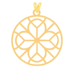 آویز گردنبند طلا 18 عیار زنانه کرابو مدل شکل هندسی Kr31657