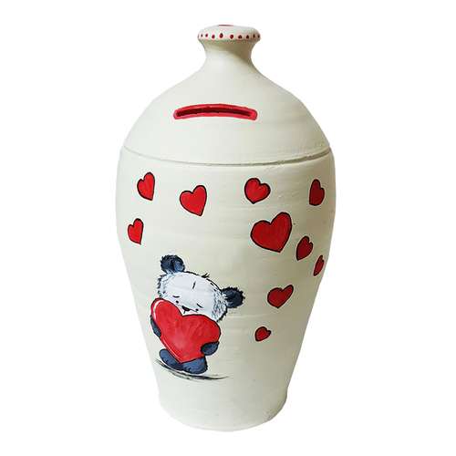 قلک سفالی مدل خرسی کد  HT - 0077