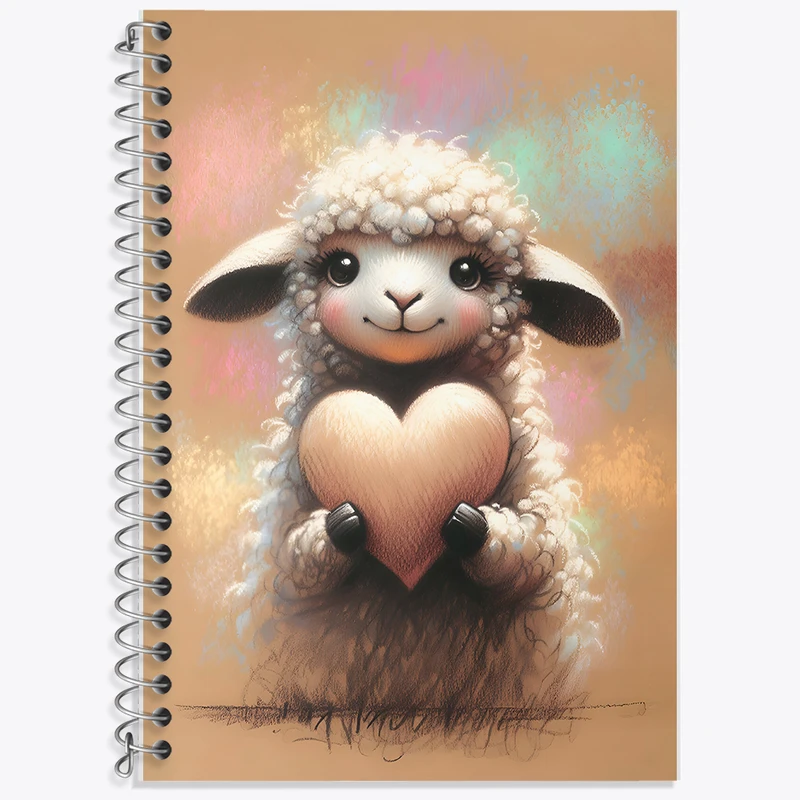 دفتر لغت 50 برگ خندالو طرح گوسفند کیوت کد F5510