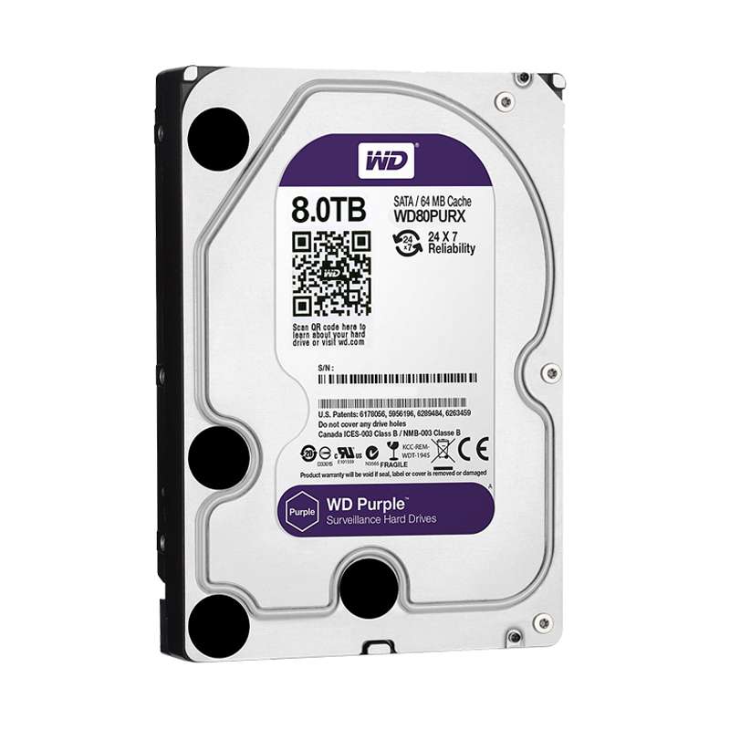  هارد دیسک اینترنال وسترن دیجیتال مدل WD Purple ظرفیت 8 ترابایت