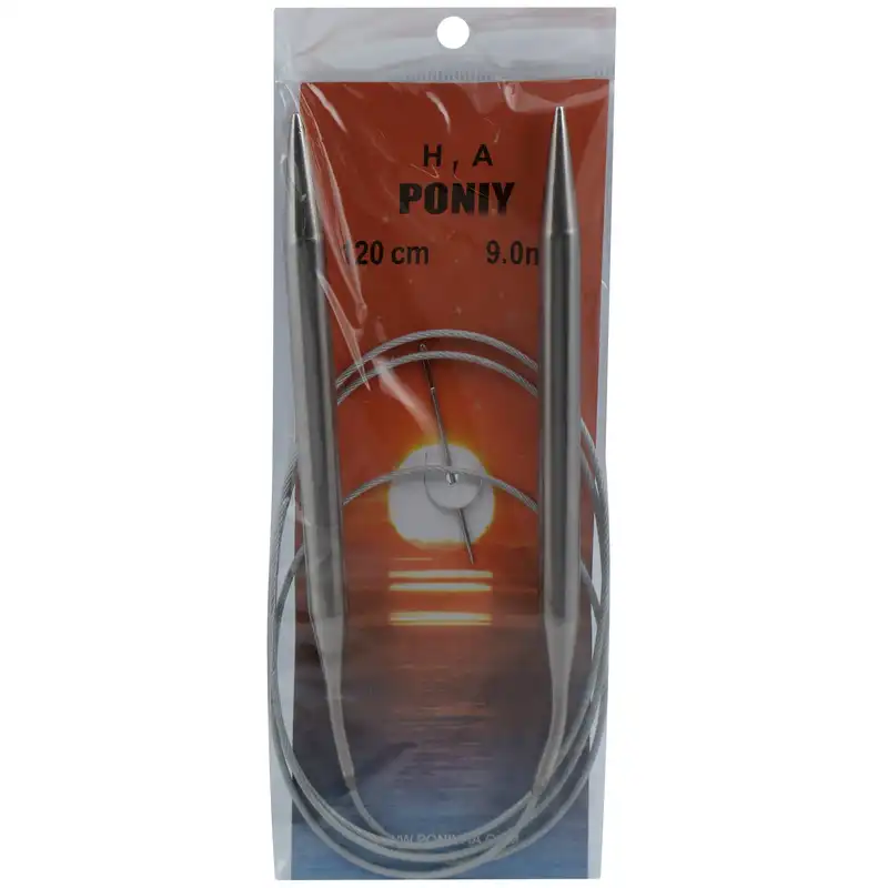 میل بافتنی پونی کد 9 به همراه 4 عدد سوزن دوخت کاموا