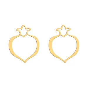 گوشواره طلا 18 عیار زنانه فرشته مدل انار  یلدا  WEL-000691