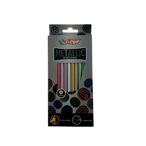 مداد رنگی 12رنگ تیپ تاپ مدل متالیک