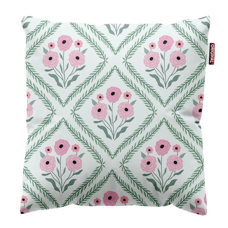  کوسن پاد آفرین طرح گل کد 2878 سایز 30*30 سانتی متر