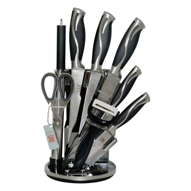 سرویس چاقو آشپزخانه 9 پارچه بی ام جی مدل RL-KS1901