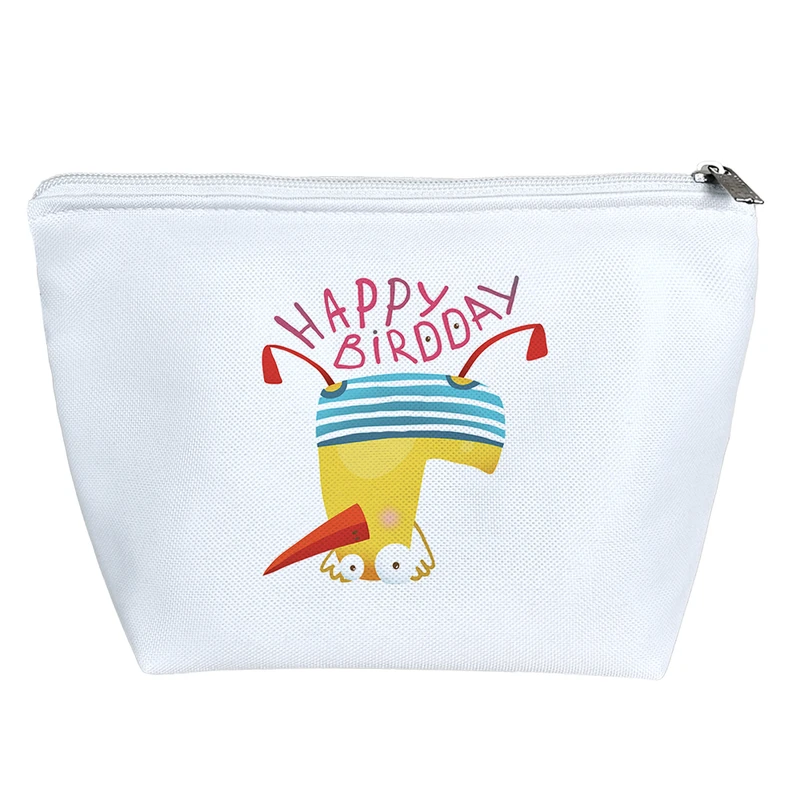 کیف لوازم آرایش دخترانه خندالو مدل Happy Birthday کد H1319