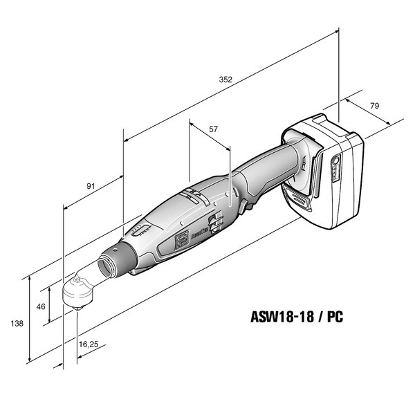 آچار بکس فاین مدل ASW 18-18 PC