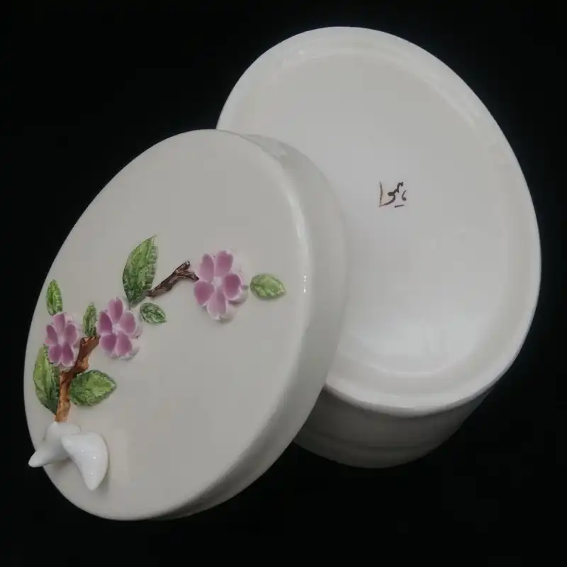 شکلات خوری سرامیکی هیوا طرح رز برجسته دربدار کد 11016216