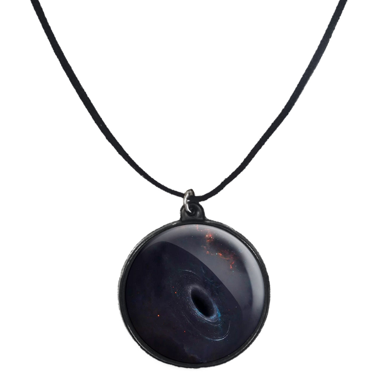 گردنبند پرمانه طرح کهکشان کد pmb.23917 مدل دو طرفه