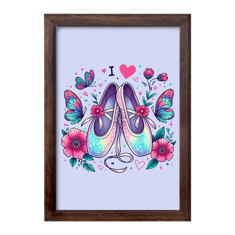 تابلو خندالو طرح کفش باله کد F2872