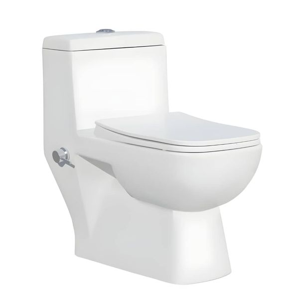 توالت فرنگی دو زمانه گاتریا مدل خودشوردار همراه با شیر خودشور