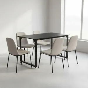 میز ناهارخوری چهار نفره دیزم مدل مونتاژی LNC_asm_140×80_B