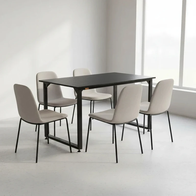 میز ناهارخوری چهار نفره دیزم مدل مونتاژی LNC_asm_140×80_B