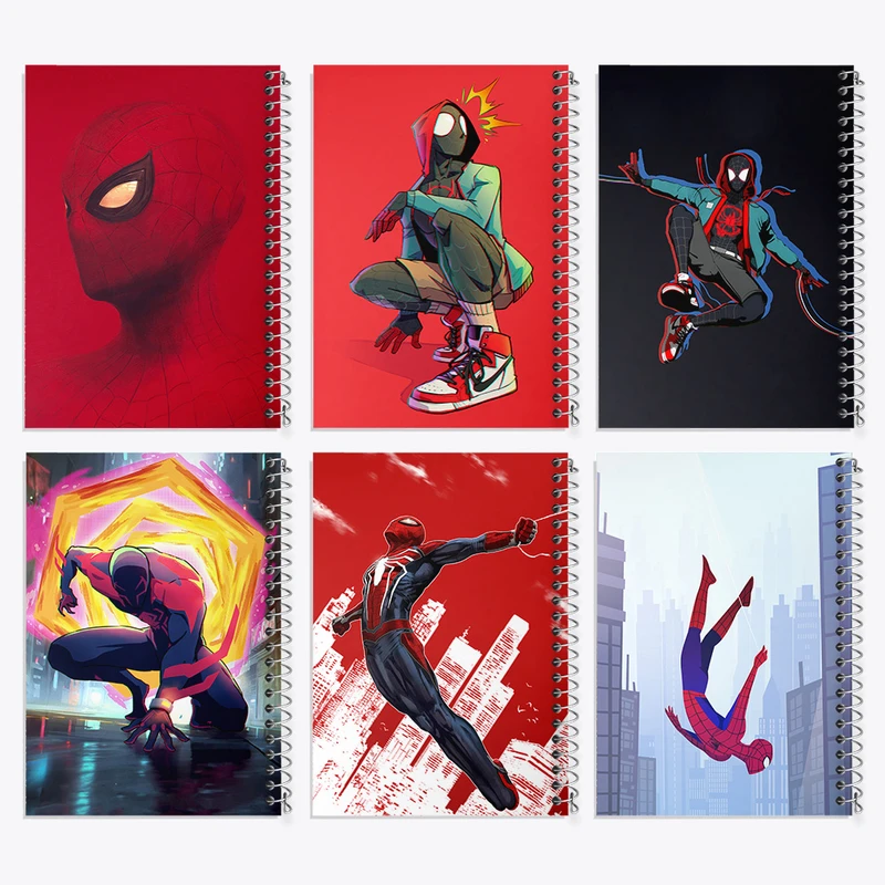 دفتر مشق 100 برگ خندالو طرح مرد عنکبوتی کد 946 مجموعه 6 عددی