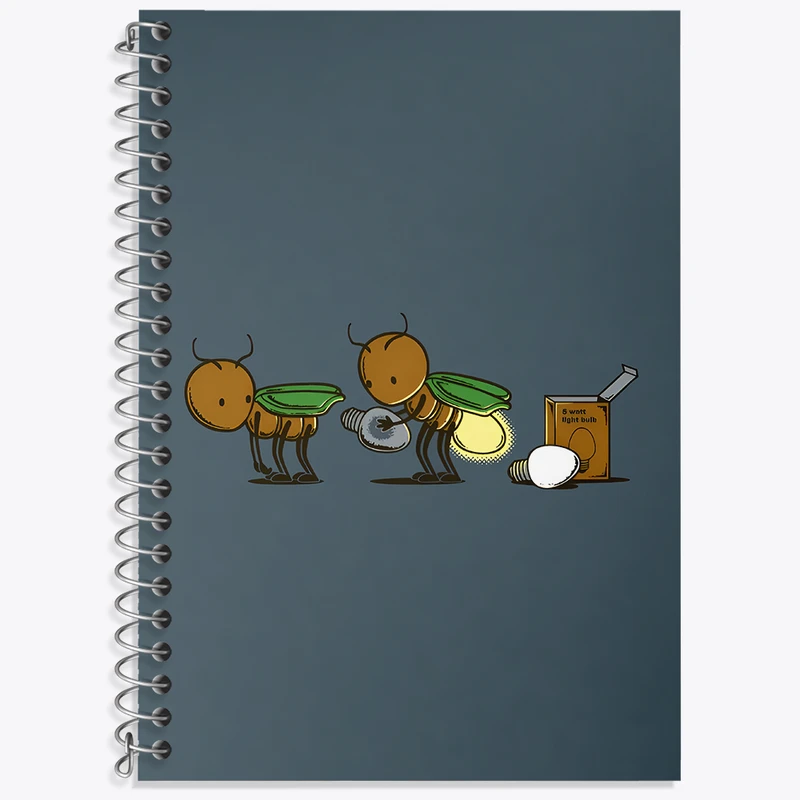 دفتر لغت 50 برگ خندالو طرح کرم شب تاب کد N4357