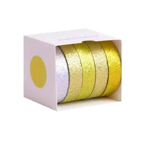 چسب نواری گلیتر تایپ مدل واشی طرح اکلیلی عرض 1 سانتی متر بسته 5 عددی