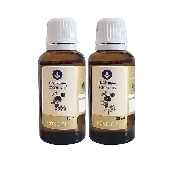 روغن بدن سورن ارس مدل گل سرخ مناسب برای انواع پوست حجم 30 میلی لیتر بسته 2 عددی