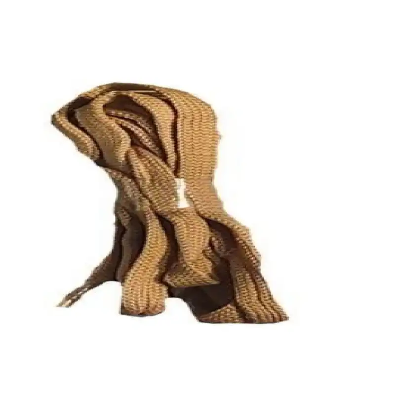 بند کفش مدل T تخت ساده کد 06 100 سانت رنگ کرمی بسته 2 عددی