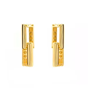 گوشواره طلا 18 عیار زنانه روبی آرت گالری مدل  آرت‌دکو نوا