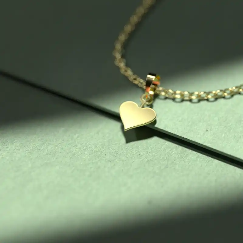 گردنبند طلا 18 عیار زنانه مدوپد مدل طرح قلب کد DD1095