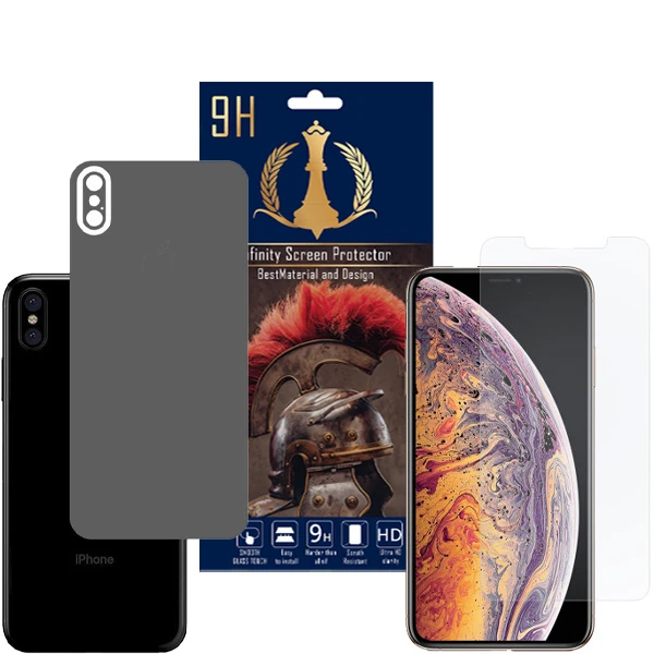 برچسب پوششی اینفینیتی مدل PR MAX مناسب برای گوشی موبایل اپل iPhone XS MAX به همراه محافظ صفحه نمایش