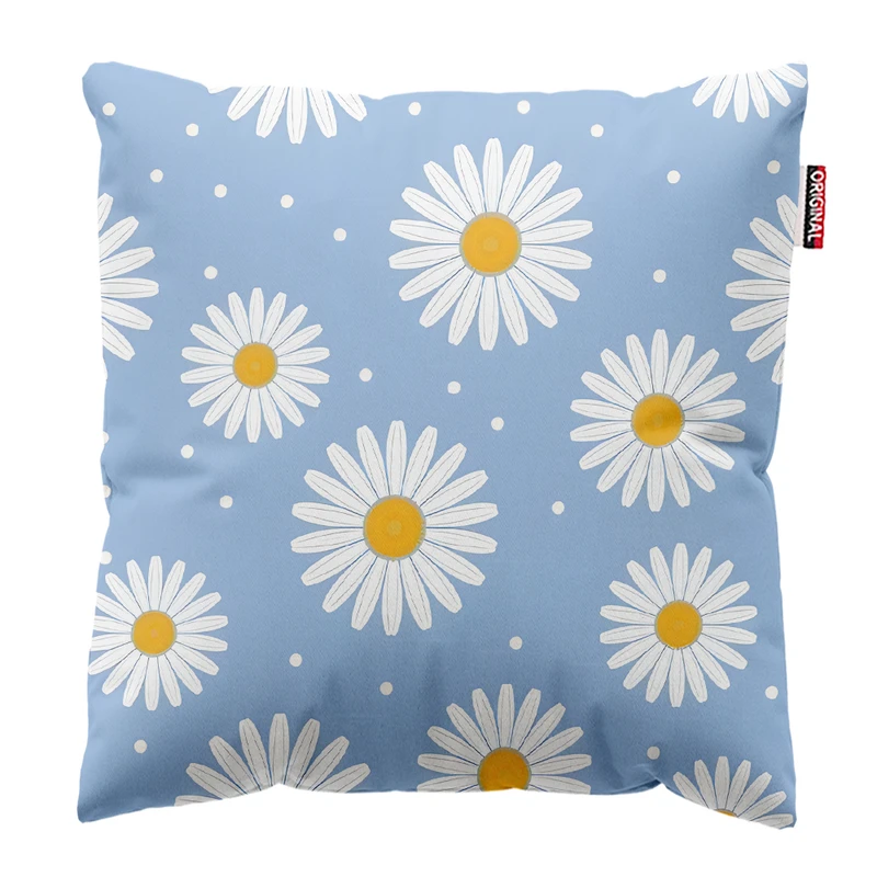 کوسن پاد آفرین مدل مینیمال طرح گل و برگ کد PK303062 سایز 30*30 سانتی متر