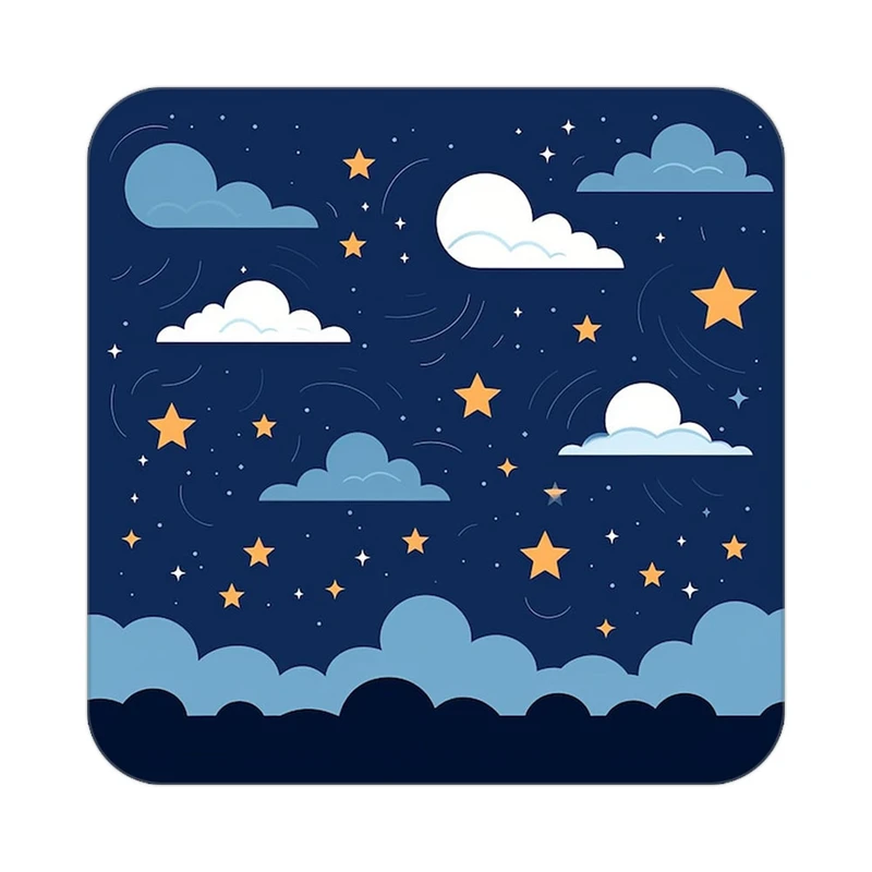 زیر لیوانی کاکتی طرح ماه و ستاره مدل mp53166