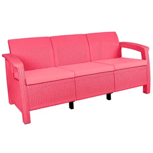 مبل سه نفره حصیری مدل BT-0103