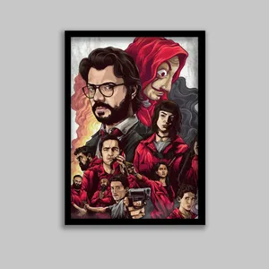 تابلو مدل سریال خانه کاغذی Money Heist کد LA-G10621-2