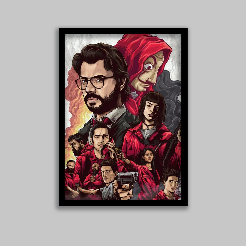 تابلو مدل سریال خانه کاغذی Money Heist کد LA-G10621-2