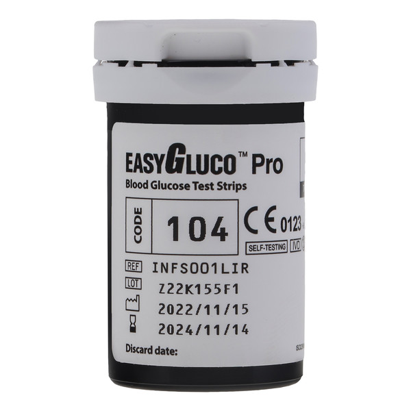 نوار تست قند خون اینفوپیا مدل EASYGLUCO PRO بسته 50 عددی