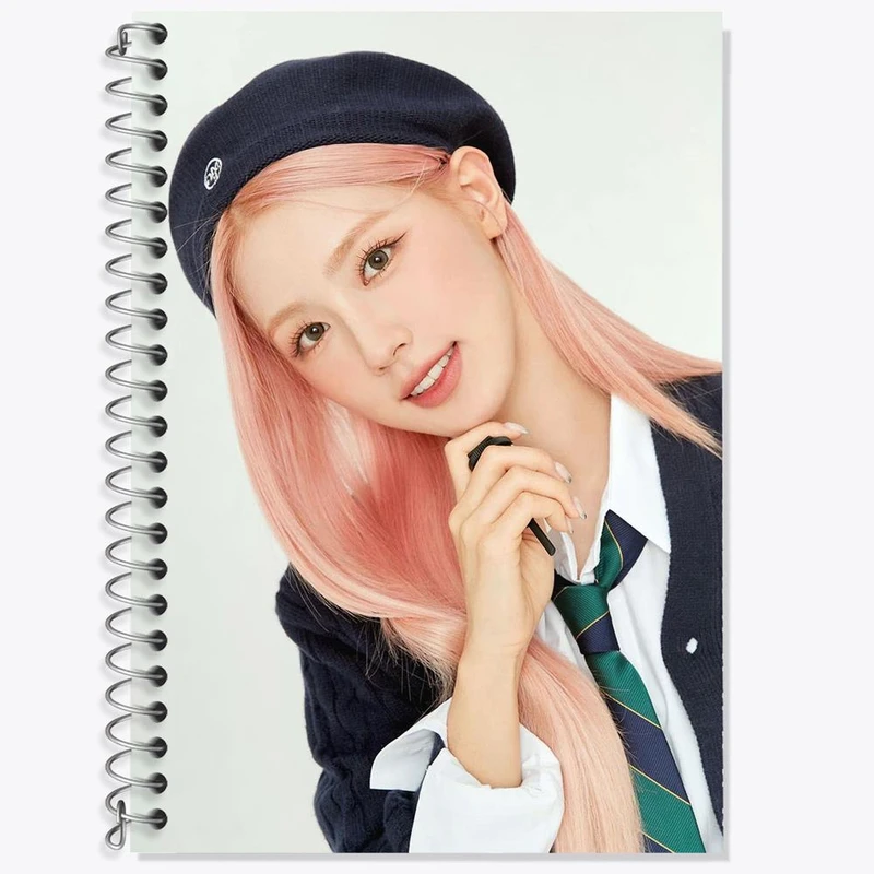 دفتر زبان 50 برگ خندالو مدل سه خط طرح میون گروه جی آیدل GIdle کد 19524