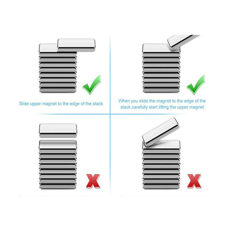 آهن ربا مدل نئودیمیوم مکعب کد S10x5x5 بسته 5 عددی