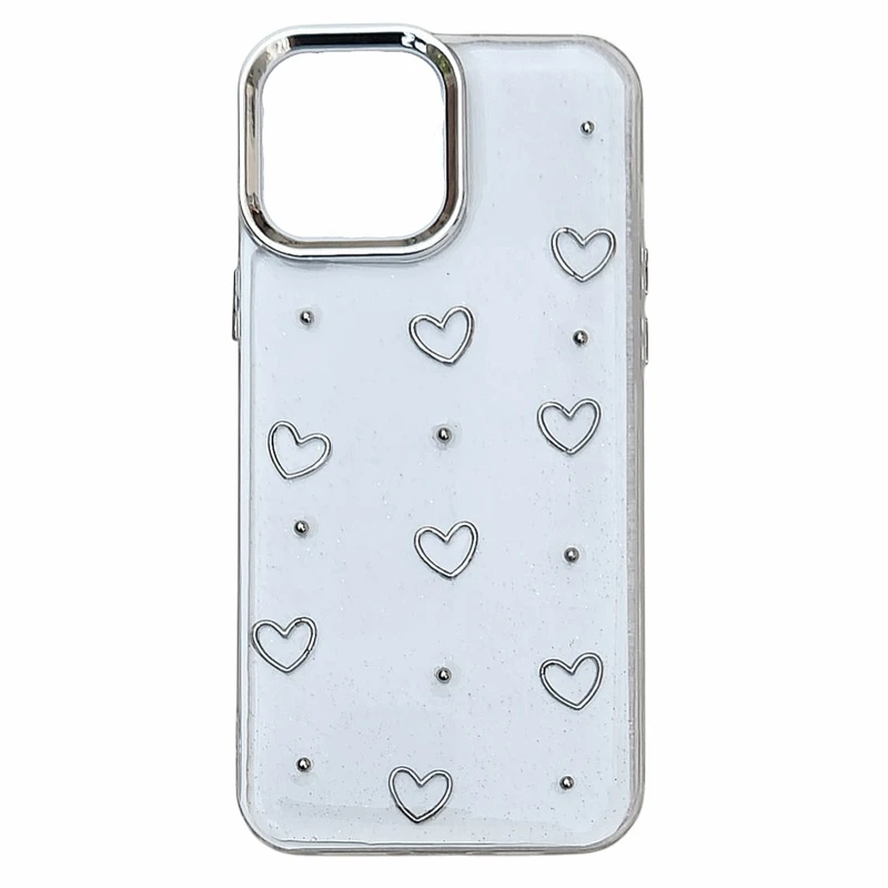 کاور مدل رزینی شاین طرح قلب مناسب برای گوشی موبایل اپل Iphone 16 