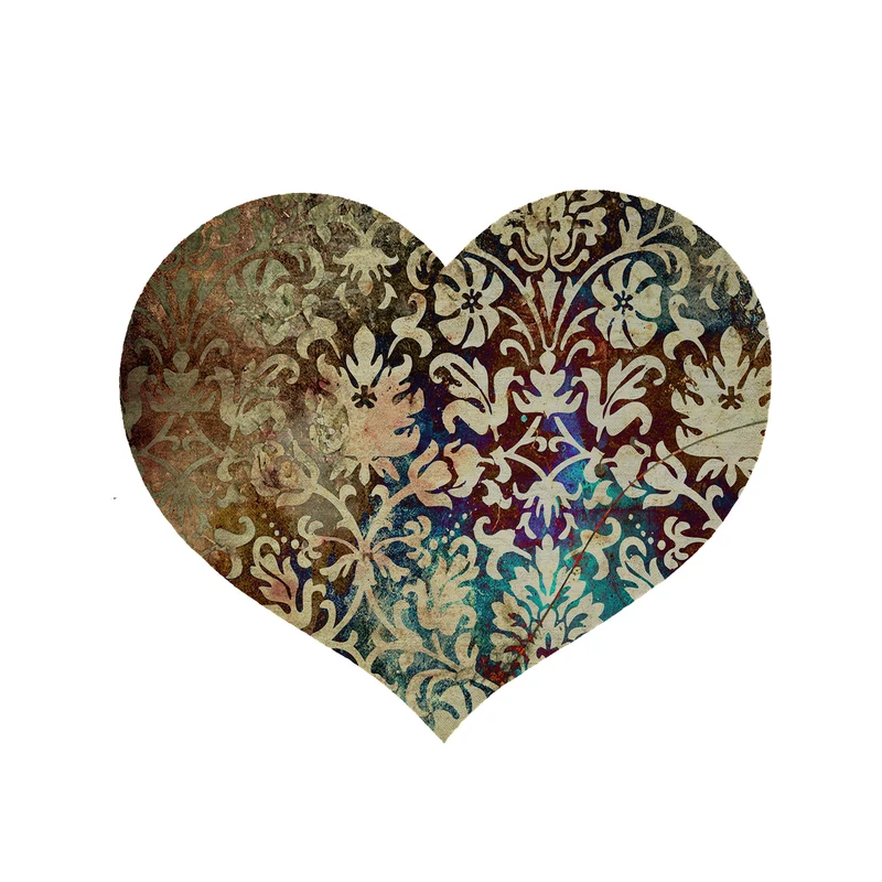 پادری مدل قلب طرح کلاسیک کد 5864 سایز 90x90 سانتی متر 
