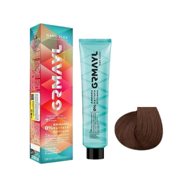 رنگ مو گرمایل شماره 5.0 مدل 2024 حجم 120 میلی لیتر رنگ قهوه ای روشن