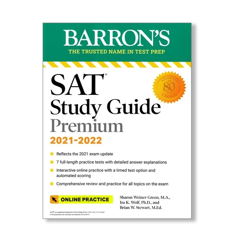کتاب Barrons SAT Study Guide Premium, 2021-2022 اثر جمعی از نویسندگان انتشارت Barrons Educational Series