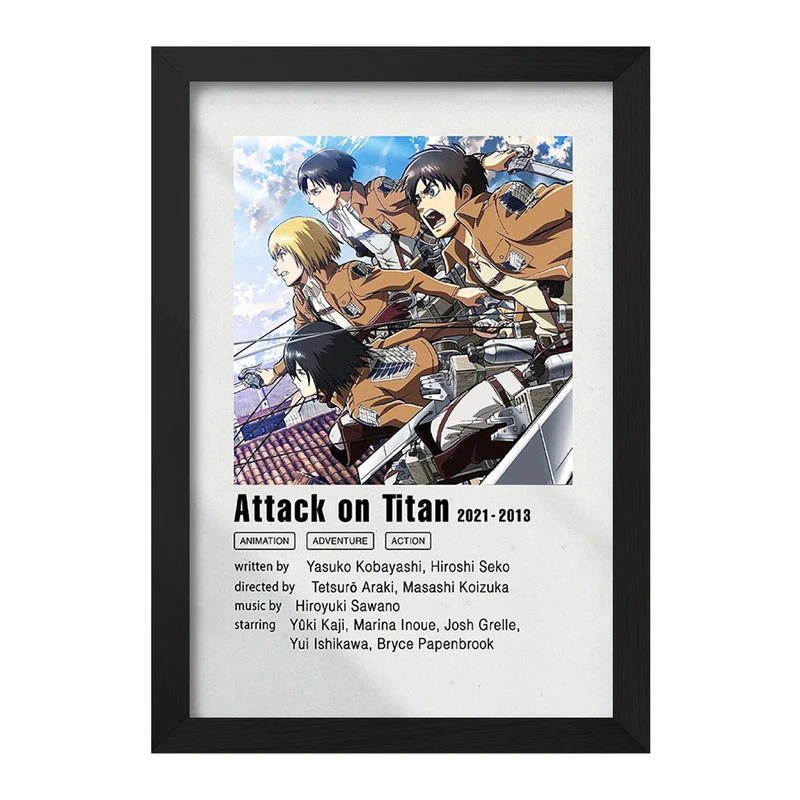 تابلو خندالو مدل انیمه اتک آن تایتان کد F11259