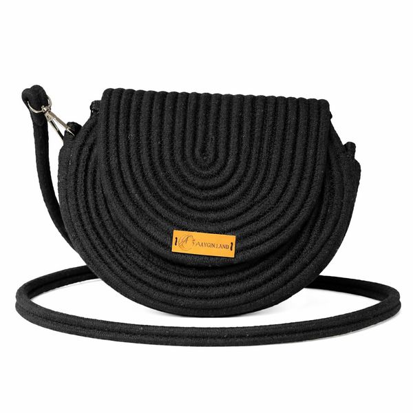 کیف دوشی دست دوز زنانه مدل قیطان دوزی