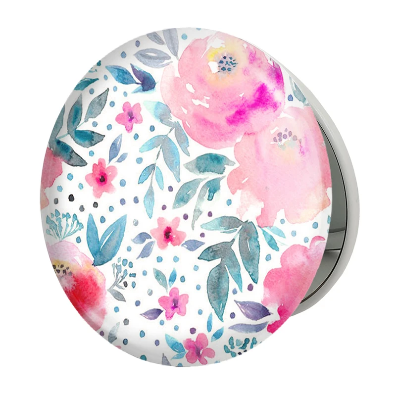 آینه جیبی خندالو طرح گل گلی مدل تاشو کد 2240 