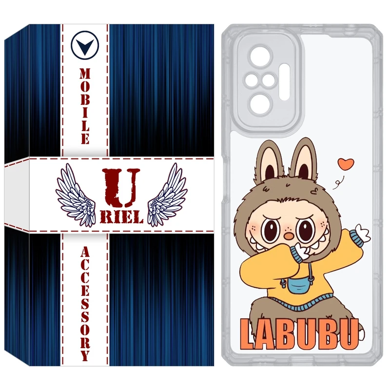 کاور یوریل مدل Clear کد 104 طرح لبوبو Labubu مناسب برای گوشی موبایل شیائومی Redmi Note 10 Pro / Note 10 Pro Max