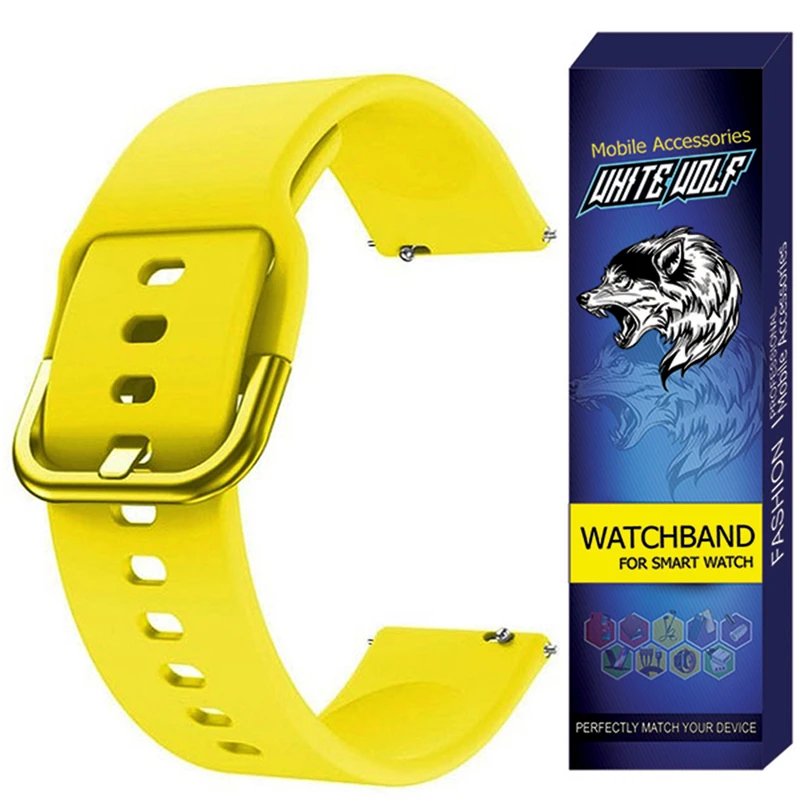 بند وایت ولف مدل WB-SIL-SQ مناسب برای ساعت هوشمند امیزفیت Active /20mm